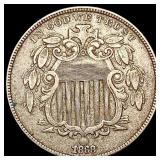 1868 Shield Nickel NEARLY UNCIRCULATED