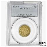 1923-S Buffalo Nickel PCGS VF25