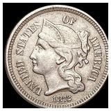 1872 Nickel Three Cent CLOSELY UNCIRCULATED