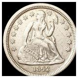 1842-O Seated Liberty Dime CLOSELY UNCIRCULATED