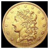 1836 $5 Gold Half Eagle LIGHTLY CIRCULATED