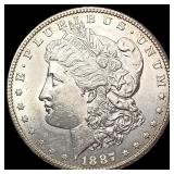 1887-S Morgan Silver Dollar NEARLY UNCIRCULATED