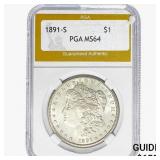 1891-S Morgan Silver Dollar PGA MS64