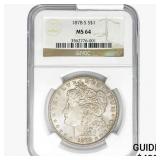 1878-S Morgan Silver Dollar NGC MS64