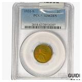 1931-S Wheat Cent PCGS MS62 BN