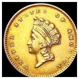 1854 Rare Gold Dollar CHOICE AU