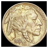 1937-D 3 Leg Buffalo Nickel NEARLY UNCIRCULATED