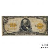 1922 $50 "GRANT" GOLD CERTIFICATE NOTE