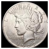 1927 Silver Peace Dollar CLOSELY UNCIRCULATED