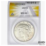 1927 Silver Peace Dollar ANACS MS61