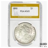 1890 Morgan Silver Dollar PGA MS65