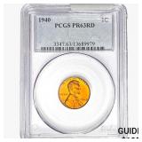 1940 Wheat Cent PCGS PR63 RD