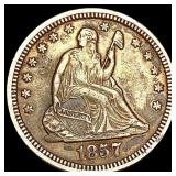 1857 Seated Liberty Quarter ABOUT UNCIRCULATED