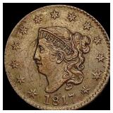 1817 Coronet Head Large Cent CHOICE AU