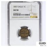 1857 Flying Eagle Cent NGC AU50