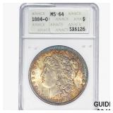 1884-O Morgan Silver Dollar ANACS MS64