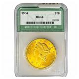 1904 $20 Gold Double Eagle NTC MS64