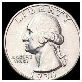 1936-D Washington Silver Quarter UNCIRCULATED