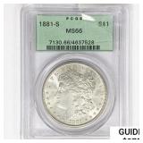 1881-S Morgan Silver Dollar PCGS MS66