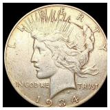 1934-S Silver Peace Dollar NEARLY UNCIRCULATED