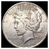 1924-S Silver Peace Dollar LIGHTLY CIRCULATED