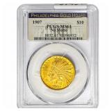 1907 $10 Gold Eagle PCGS MS61 No Motto