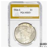 1926-S Silver Peace Dollar PGA MS65+