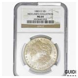 1883-O Morgan Silver Dollar NGC MS64 McClaren