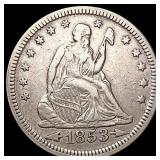 1853 Seated Liberty Quarter NEARLY UNCIRCULATED