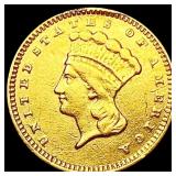 1873 Rare Gold Dollar NEARLY UNCIRCULATED