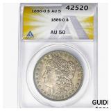 1886-O Morgan Silver Dollar ANACS AU50