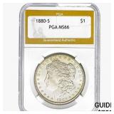 1880-S Morgan Silver Dollar PGA MS66