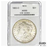 1883-O Morgan Silver Dollar NCG MS65