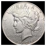 1928-S Silver Peace Dollar CLOSELY UNCIRCULATED