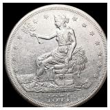 1874 Silver Trade Dollar CLOSELY UNCIRCULATED