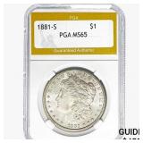 1881-S Morgan Silver Dollar PGA MS65