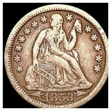 1853 Seated Liberty Dime LIGHTLY CIRCULATED