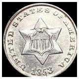 1853 Silver Three Cent UNCIRCULATED