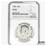 1964 Kennedy Half Dollar NGC PF69