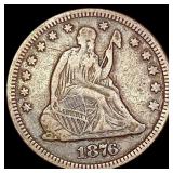 1876 Seated Liberty Quarter LIGHTLY CIRCULATED