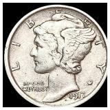 1917-S Mercury Dime LIGHTLY CIRCULATED