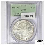 1881-S Morgan Silver Dollar PCGS MS64