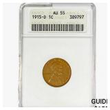 1915-D Wheat Cent ANACS AU55