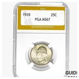 1935 Washington Silver Quarter PGA MS67