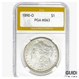 1890-O Morgan Silver Dollar PGA MS63