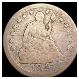 1847-O Seated Liberty Quarter NICELY CIRCULATED