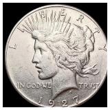 1927 Silver Peace Dollar CLOSELY UNCIRCULATED