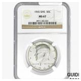 1965 SMS Kennedy Half Dollar NGC MS67