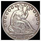 1855-O Arrows Seated Liberty Half Dollar CLOSELY