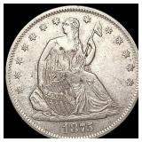 1875-S Seated Liberty Half Dollar NEARLY